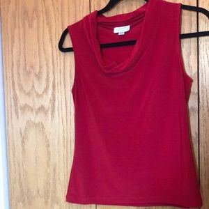 ⚡Tahari Red Blouse Size X Small Petite.